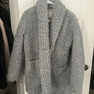 Wilfred Free Cozy Gray Sherpa Jacket